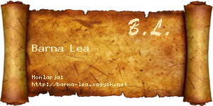 Barna Lea névjegykártya